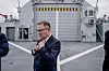 Oslo 20240405. Forsvarsminister Bjørn Arild Gram ombord på kystvaktskipet KV Bjørnøya som ligger til kai i Oslo etter fremleggelsen av langtidsplanen for Forsvaret. Foto: Stian Lysberg Solum / NTB