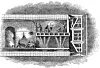 Brunels «tunnelskjold» som ble brukt til å grave ut tunnelen under Themsen. En samtidig tegning, trolig fra The Illustrated London News. Illustrasjon: Wikipedia Commons
