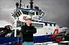 Overingeniør Svenn Ove Linde og forskningsskipet R/V Gunnerus.