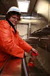Kjersti Andresen på forskningsskipet R/V Gunnerus.