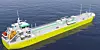 LNG bunkringsskip basert på en ombygget bulkbåt blir ikke videreført i GKP. Foto: GKP