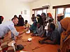 For å utvikle produktet besøkte Marius og Kristian flyktningleir i Dadaab, Kenya og snakket direkte med potensielle brukere. Foto: Privat