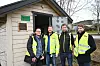Otees Tord van Delft, Tor Anders Saghaug fra Givas, Joachim Johansen fra Controlpartner og Henrik Pedersen fra Otee inspiserer en av de mange pumpestasjonene til Givas. Foto: Gunhild Haugnes