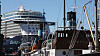 Gamle dampskip og et moderne cruiseskip ved kai i Oslo. 3. og 4. juni i år blir hovedstaden preget av Nor-Shipping.