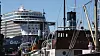 Gamle dampskip og et moderne cruiseskip ved kai i Oslo. 3. og 4. juni i år blir hovedstaden preget av Nor-Shipping.