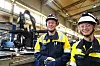 Tor Litlabø fra Stord og Denise Julie Åkerøy fra Bodø er begge lærlinger hos Aker Solutions på Stord. Verftet tok inn 45 nye lærlinger denne høsten. Foto: Thomas Førde