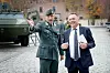 Hærsjefen, generalmajor Lars Sivert Lervik, og forsvarsminister Tore O. Sandvik, under Army Summit på Akershus festning. Foto: Eirik Helland Urke