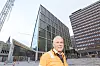 – En stor følelse å gå inn i Pyramiderommet, sier Steinar Støre, Statsbyggs prosjektleder for A-blokka. Foto: Arash A. Nejad