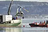 Alle fire om bord omkom da dette R44-helikopteret havarerte i havnebassenget i Horten i 2010. Foto: Scanpix