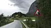 Fylkesvei 609 ved Heilevang, mellom Askvoll og Førde.