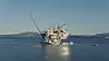 Aasta Hansteen skal slepes fra Digernessundet utenfor Stord til feltet i Norskehavet. På vei ut fjorden vil plattformen ruve 157 meter over havet - og 182 meter under. Foto: Espen Rønnevik, Woldcam/Statoil