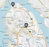 Den planlagte Nordhordlandstunnelen på E39 skal gå gjennom fjellet mellom Åsane og Klauvaneset nord for Bergen sentrum. Foto: Statens vegvesen