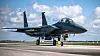 Det er et slikt amerikansk F-15E Strike Eagle-fly som vises i videoene. Mye tyder på at flyet, i likhet med det på bildet, tilhører 335th Fighter Squadron ved Seymour Johnson Air Force Base i North Carolina. Foto: U.S. Air Force photo by Airman 1st Class Zeeshan Naeem