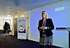 Nina Amdal Fiskaaen, leder for olje- og gasseksjonen til Evry, lanserte skytjenesten Petroportal, en nettbasert plattform for oljebransjen, i Evry sine lokaler på Forus i Stavanger.