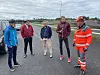 Prosjektleder Taale Stensbye skal lede arbeidet med å planlegge ny riksvei 4 Gjøvik-Mjøsbrua. Her sammen med samferdselsminister Knut Arild Hareide, fylkesordfører Even A. Hagen og regiondirektør i NHO Jon Kristiansen. Foto: Statens vegvesen