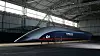Hyperloop-poden Nacelle fra Spania, som skal ha rom for 30 passasjerer, ankom flyplassen i 2019. Foto: Hyperloop TT