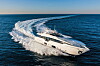 De fleste kjente båtprodusenter står på kundelista til Sleipner. Her en Ferretti 960 .