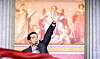 Alexis Tsipras feirer valgseieren i Hellas 25. januar.