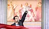 Alexis Tsipras feirer valgseieren i Hellas 25. januar.