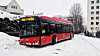 Store snømengder og kulde har skapt utfordringer i trafikken i Oslo. Denne bussen satte seg fast i krysset mellom Maridalsveien og Frysjaveien.