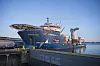 North Sea Giant er med en lengde på 160 meter, bredde på 30 meter og sine to store kraner på 400 og 50 tonn verdens største DP3 konstruksjonsskip. Bilde: Peter Tubaas/NCE MCT