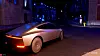 Tesla-sjef Elon Musk kom i selskapets nye selvkjørende taxi.