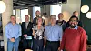 Foran fra venstre: Eivind Andersen (styremedlem i Lybe Scientific og prosjektleder i NTNU Technology Transfer), Toril Hernes (prorektor for innovasjon ved NTNU), Tonje Steigedal (daglig leder), Per Arne Aas (senioringeniør) og Sulalit Bandyopadhyay (førsteamanuensis) Bak fra venstre: Sten Even Erlandsen (overingeniør), Magnar Bjørås og Lars Hagen. Foto: Kjersti Lunden Nilsen
