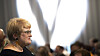 Venstre-leder Trine Skei Grande tok blant annet til orde for en radikal omlegging av oljepolitikken på Venstres landskonferanse på Fornebu lørdag. Foto: Terje Bendiksby / NTB scanpix