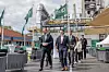 Slik så det ut da Hans Kongelige Høyhet kronprins Haakon deltok på den offisielle åpningen av CO2-fangsanlegget i Brevik i juni i fjor. Her sammen med Heidelberg Materials-sjef Dominik von Achten og energiminister Terje Aasland (Ap).