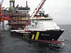 Multifunksjonsskipet NS Orla i Nordsjøen. Neste år blir det hybrid med Rolls-Royce batteripakke og kraftelektronikk plassert i eget dekkshus.