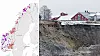 NVE ber Olje- og energidepartementet om mer penger til skredsikring. Bildet viser rasområdet i Sørum, hvor tre personer omkom i november.