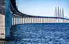 Øresundsbron sett fra Lernacken på svensk side.