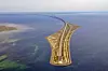 Den kunstige øya Peberholm, på dansk side av Øresund. Foto: Star Kite/Øresundsbron