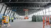 Piren i terminal 3 er lang, og har plass til mange servicetilbud. Bildet gir ikke riktig inntrykk av faktisk lengde, da den er midlertidig avdelt omtrent halvveis.