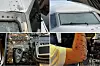 Skader som skal ha blitt påført Boeing 737 Max 8-flyet registrert N17327, som fløy United Airlines' rute 1093 mellom Denver og Los Angeles torsdag 16. oktober 2025. Bildene som deles i sosiale medier, er ubekreftet. De er tatt av fotografer som ikke er navngitt.