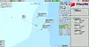 Bildet viser Sailors Mates todimensjonale kart av båtens forflytning (gul stripe) og detekterte transpondere. For hver transponder oppgis posisjon, sikkerheten av estimatet, ID, temperatur og dyp. Ytterst til høyre ser vi en liste over båtens «egne» transpondere (øverst) og detekterte transpondere.