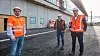 Fra venstre: Are Furnes Lausund, ingeniør i Cowi, Eskild Andersen, arkitekt og partner i Nordic Office of Architecture, og lufthavnsjef Aslak Sverdrup.