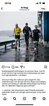 Ulf Kristerssons løpetur med Jonas Gahr Støre og Finlands president Alexander Stubb i Bodø i fjor sommer. Foto: Skjermbilde Ulf Kristersson Instagram-profil
