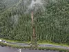 Slik så det ut etter et jordskred over E14 i Trøndelag. Foto: Statens vegvesen