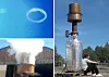 En rekke prototyper er testet i utviklingen av røykring-generatoren, som denne i april i år. Denne varianten lagde en dampring tilsvarende 1 tiendedel av ønsket størrelse.
