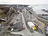Bildet viser en del av faresonen Moss havn, et stort kvikkleirefelt som Bane Nor skal bygge dobbeltspor igjennom. Foto: Arash A. Nejad