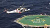 Et av Leonardos AW189-helikoptre går inn for landing på Vega-A like sør for Pozzallo på Sicilia.