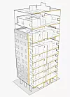 Murray Grove er konstruert som en bikube, ifølge arkitekten. Illustrasjon: Julen Perez