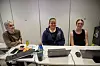 Fra venstre: Ingeniørstudentene Amalie Seime (23), Anea Jore (23) og Jenny Lilleøren (22) ved OsloMet studerer energi og miljø i bygg. – Studiet går mye ut på inneklima, ventilasjon og oppvarming, sier Lilleøren. Foto: Are Thunes Samsonsen