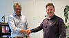 Daglig leder i Bertelsen & Garpestad, Øyvind Langemyr og daglig leder i V&T Entreprenør, Tom Egeli.