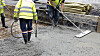 Støping på byggeplass.