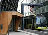Ladestasjon for elbuss ligger mellom plussbyggene. Foto: Idun Haugan/NTNU