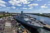 Den britiske fregatten HMS Glasgow er det første skipet i Type 26-klassen, her under skipsdåpen 22.05.2025.