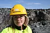 NY: Trine Rohde er nyansatt personalsjef og pressekontakt i Sydvaranger Gruve og er oppe i gruvene for første gang.