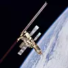 FEBRUAR 2001: Det amerikanske laboratoriumet Destiny er montert av STS-98-mannskapet.